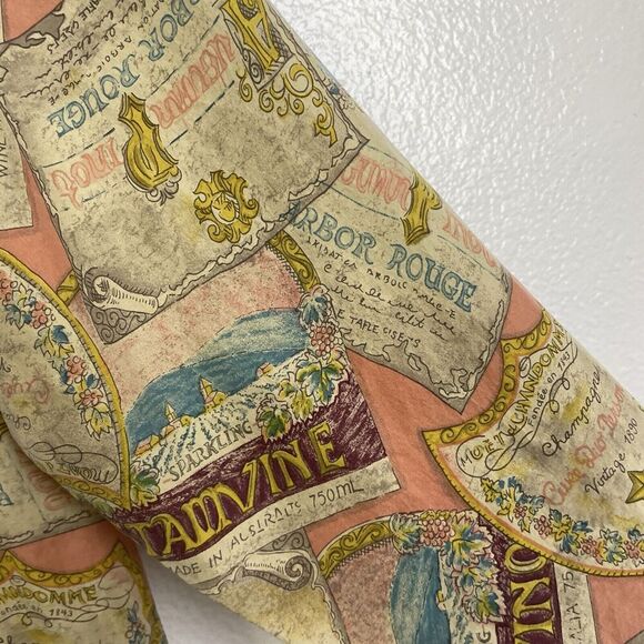 Rouie Women's Silk Blouse Size 12 Button Up Shirt Top Multi Vino Wine Print - Picture 7 of 12